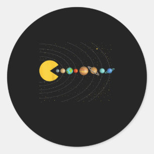 Sonnen System Astronomie Weltraum Videospiele Lust Runder Aufkleber