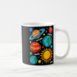 Sonnen-system-planeten Erde Mars Saturn Sonne Skiz Kaffeetasse