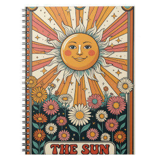 Sonnen-Tarot-Notizbuch, Boho-Sonnen-Journal Notizblock