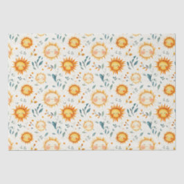 Sonnen- und Blume Babygeschenke Seidenpapier