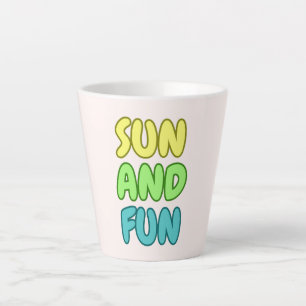 Sonnen- und Spaß-Latte-Macchiato-Tasse Milchtasse