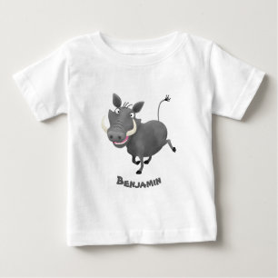 Sonnenafrikanische Warthos-Schwein-Cartoon-Illustr Baby T-shirt