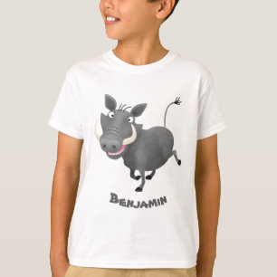 Sonnenafrikanische Warthos-Schwein-Cartoon-Illustr T-Shirt