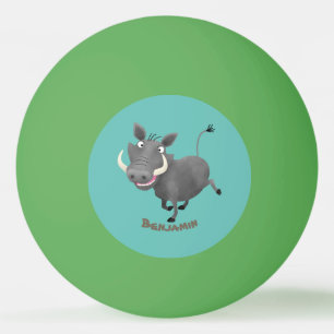 Sonnenafrikanische Warthos-Schwein-Cartoon-Illustr Tischtennisball