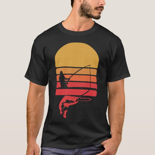 Sonnenangeln Retro-Boot T-Shirt (Vorderseite)
