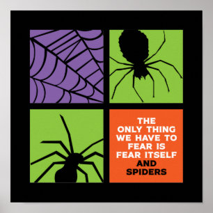 Sonnenangst vor Spider Arachnophobie Halloween Poster