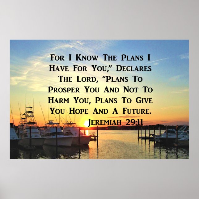 SONNENANLAGE AM SEE JEREMIAH 29:11 POSTER (Vorne)