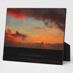 SONNENANLAGE ÜBER DEM MEER FOTOPLATTE