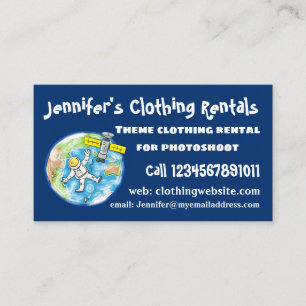 Sonnenastronaut im Weltraum und Cartoon der Erde Visitenkarte