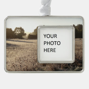 Sonnenaufgang am Bear Valley Trailhead Landschaft Rahmen-Ornament Silber