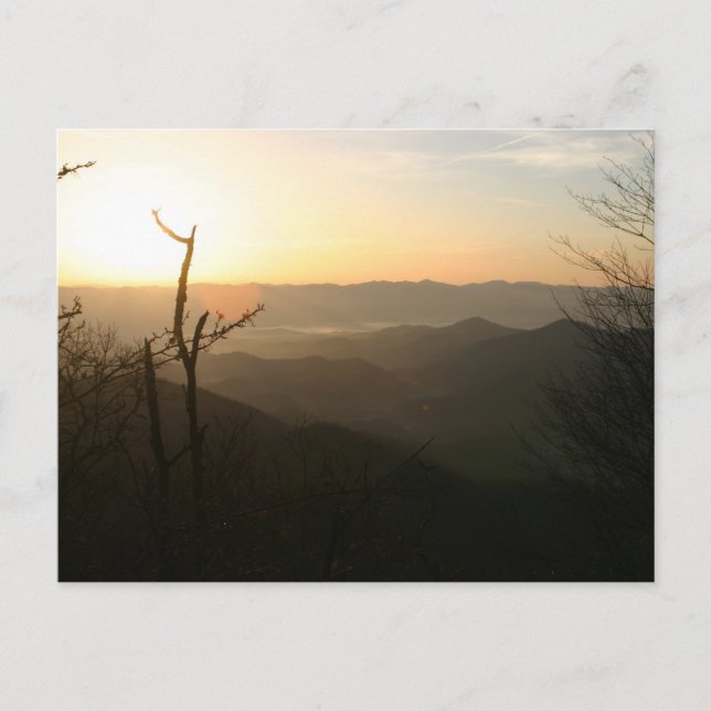 Sonnenaufgang am Copper Ridge, Appalachian Trail Postkarte (Vorderseite)
