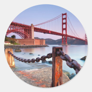 Sonnenaufgang am Fort-Punkt Runder Aufkleber