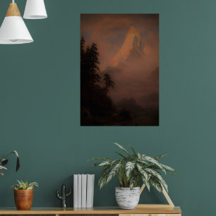 Sonnenaufgang am Matterhornafter 1875 - Poster
