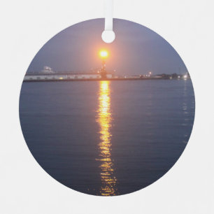 Sonnenaufgang am Mississippi River Ornament Aus Metall