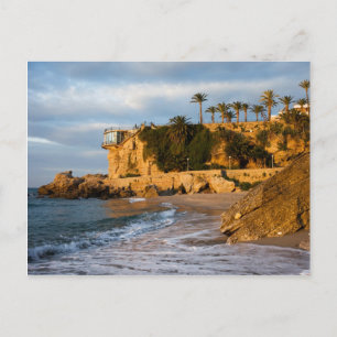 Sonnenaufgang am Mittelmeer in Nerja Postkarte