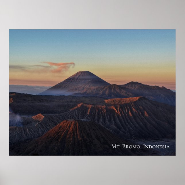 Sonnenaufgang am Monte Bromo Indonesien Reisen Poster (Vorne)