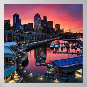 Sonnenaufgang am Pier 66, der unten auf Poster