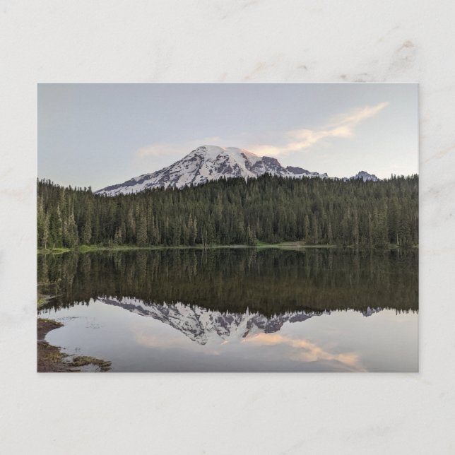 Sonnenaufgang am Rainier Nationalpark Postkarte (Vorderseite)