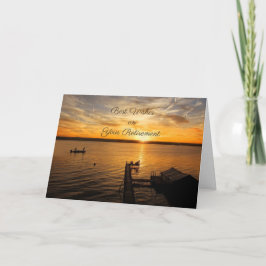 Sonnenaufgang am See, Ruhestand Glückwünsche Karte