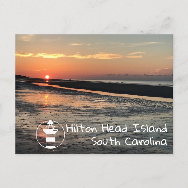 Sonnenaufgang am Strand | Hilton Head Postcard Postkarte (Vorderseite)