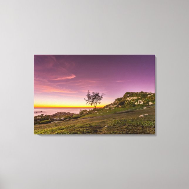 Sonnenaufgang am Strand in Florianopolis Leinwanddruck (Vorderseite)