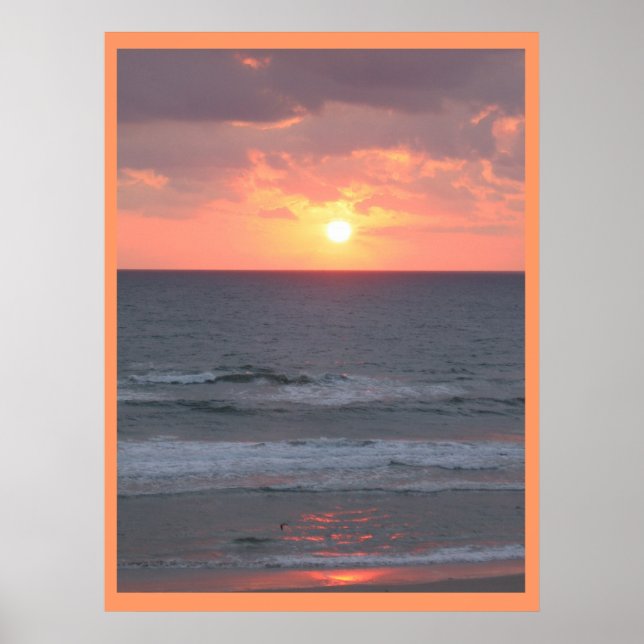 Sonnenaufgang am Strand Poster (Vorne)
