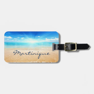 Sonnenaufgang am Strand von Martinique Gepäckanhänger