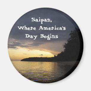 Sonnenaufgang am Strand von Pau Pau Magnet