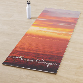 Sonnenaufgang am Strand Yogamatte