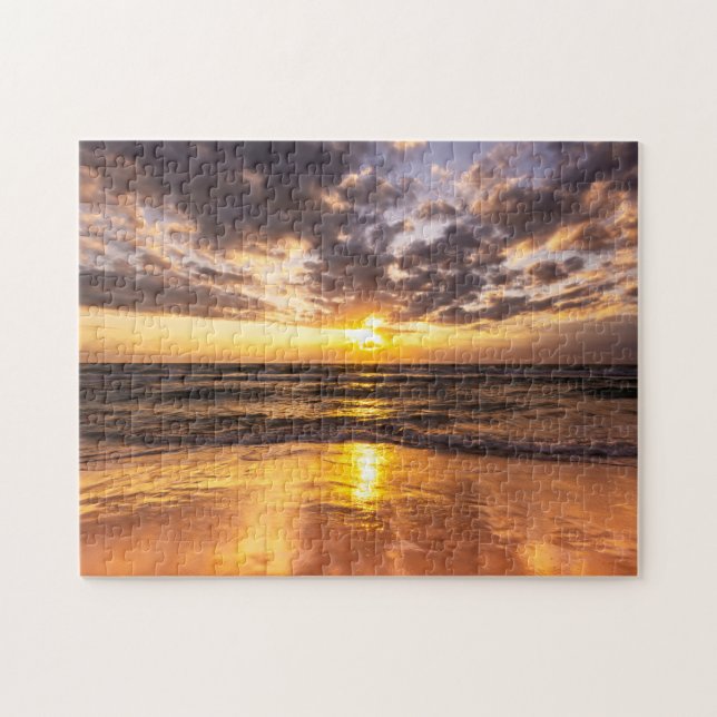 Sonnenaufgang am Surfer-Paradies-Puzzlespiel Puzzle (Horizontal)