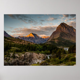 Sonnenaufgang am Swiftcurrent Lake Poster