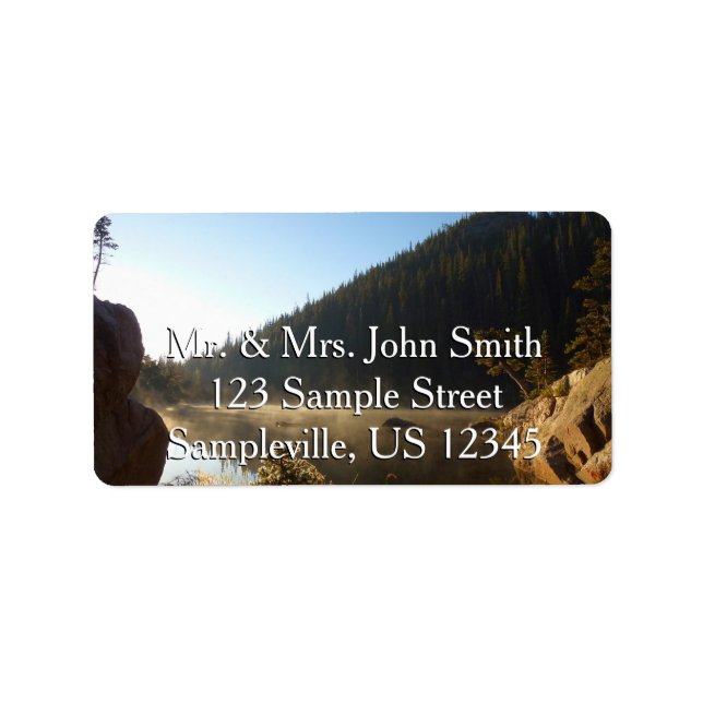 Sonnenaufgang am Traumsee Adressaufkleber (Vorne)