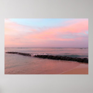 Sonnenaufgang am Waikiki-Strand Poster