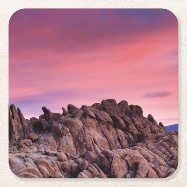 Sonnenaufgang an Alabama-Hügeln Rechteckiger Pappuntersetzer (Vorderseite)