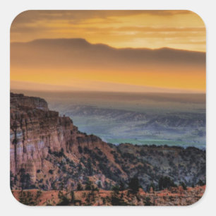 Sonnenaufgang an Bryce Schlucht Quadratischer Aufkleber