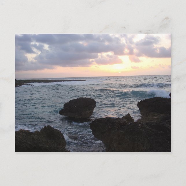 Sonnenaufgang an der Riviera Maya Postkarte (Vorderseite)
