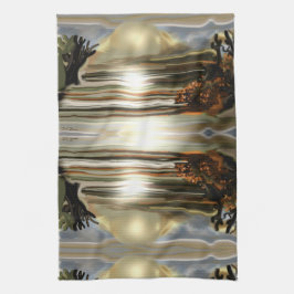 Sonnenaufgang an der Wüste Abstrakte Kunst im Südw Handtuch