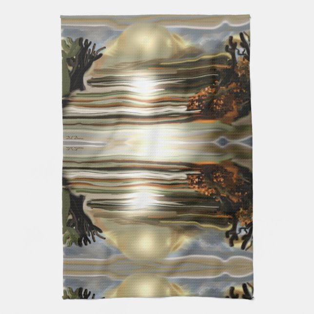 Sonnenaufgang an der Wüste Abstrakte Kunst im Südw Handtuch (Vertikal)