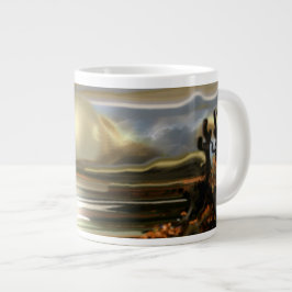 Sonnenaufgang an der Wüste Abstrakte Kunst im Südw Jumbo-Tasse