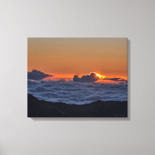 Sonnenaufgang an Haleakala Fotografie auf Leinwanddruck