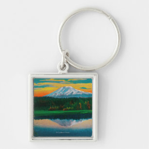 Sonnenaufgang auf dem Berg Adams vom Foreut Lake,  Schlüsselanhänger