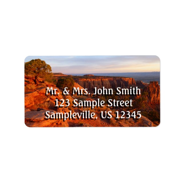 Sonnenaufgang auf dem Grand-View-Weg am Monument O Adressaufkleber (Vorne)