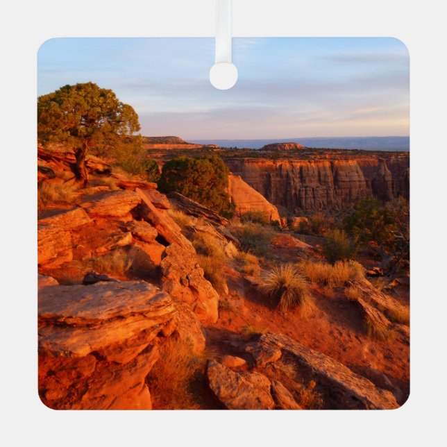 Sonnenaufgang auf dem Grand-View-Weg am Monument O Ornament Aus Metall (Vorderseite)