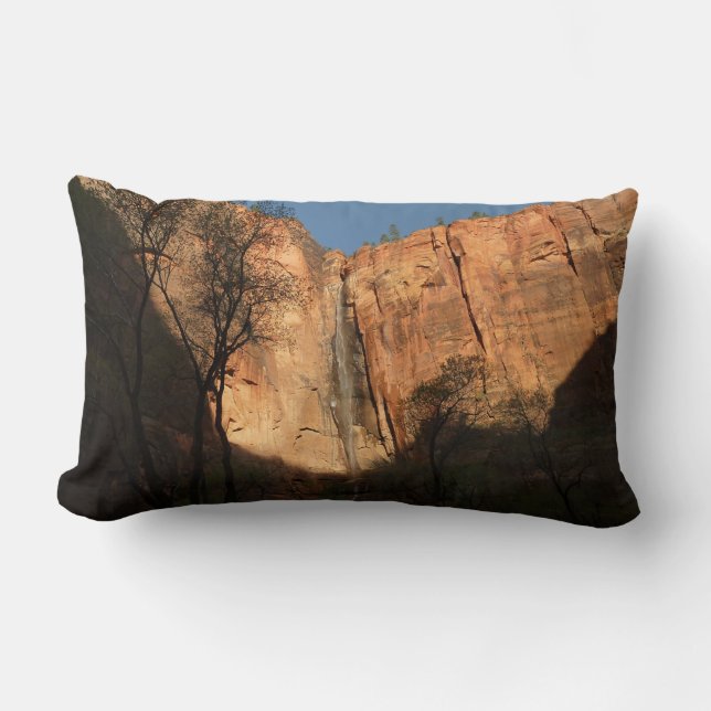 Sonnenaufgang auf dem Riverside Wanderweg at Zion Lendenkissen (Vorderseite)