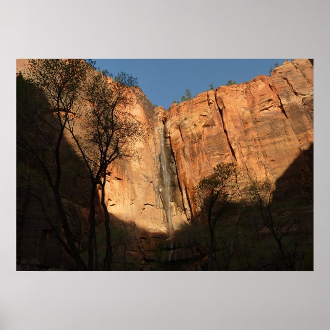 Sonnenaufgang auf dem Riverside Wanderweg at Zion Poster (Vorne)