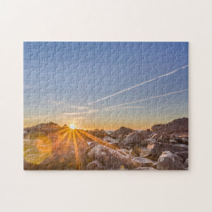 Sonnenaufgang auf dem Strand Armação in Puzzle