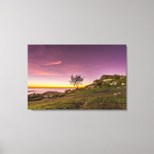 Sonnenaufgang auf dem Strand in Florianopolis Leinwanddruck