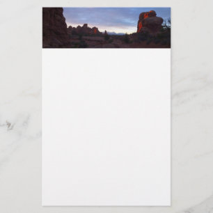 Sonnenaufgang auf dem Windows Trail in Arches Briefpapier