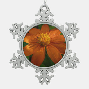 Sonnenaufgang auf der mexikanischen Sonnenblume Or Schneeflocken Zinn-Ornament