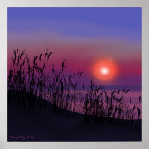 Sonnenaufgang auf der Printmedien der Großen Seen Poster